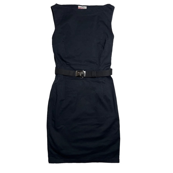 Prada Belted Black Tank Dress